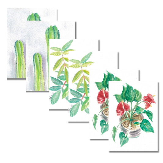 Botanical Collection I Greeting Cards by Nhien La (Pack of 6)