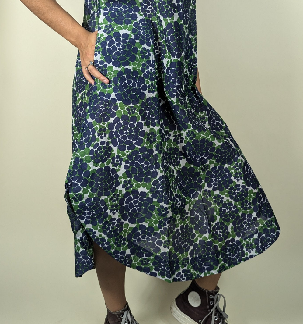 Halfmoon Dress - Navy Floral