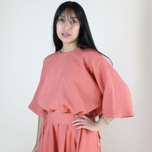 The Moonstone Top - Coral