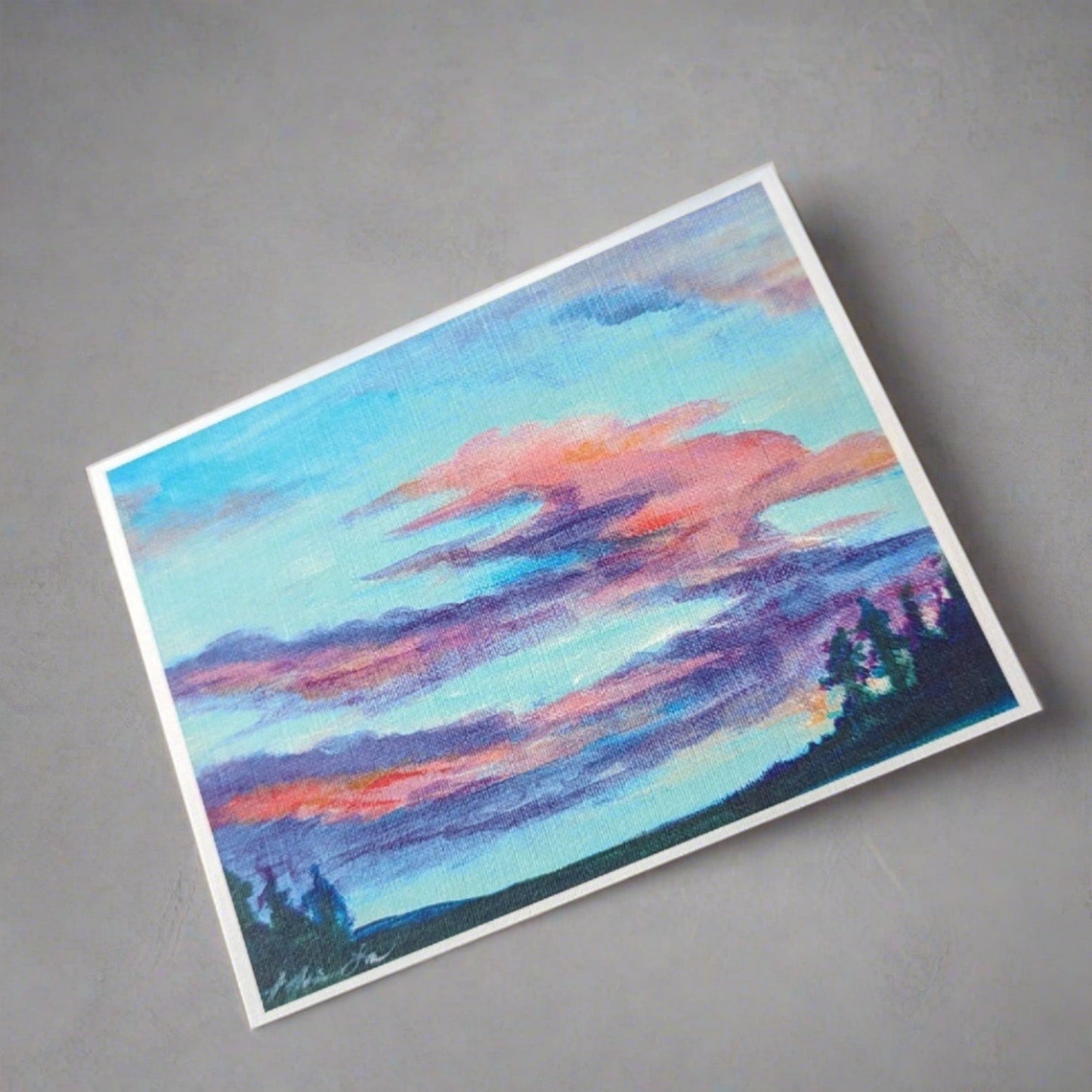 Clouds I Greeting Cards by Nhien La (Pack of 6)