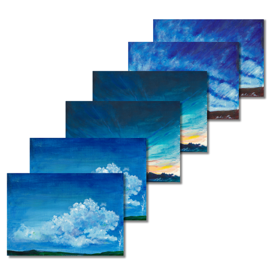 Clouds II Greeting Cards by Nhien La (Pack of 6)