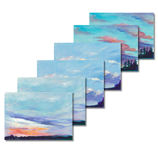 Clouds I Greeting Cards by Nhien La (Pack of 6)