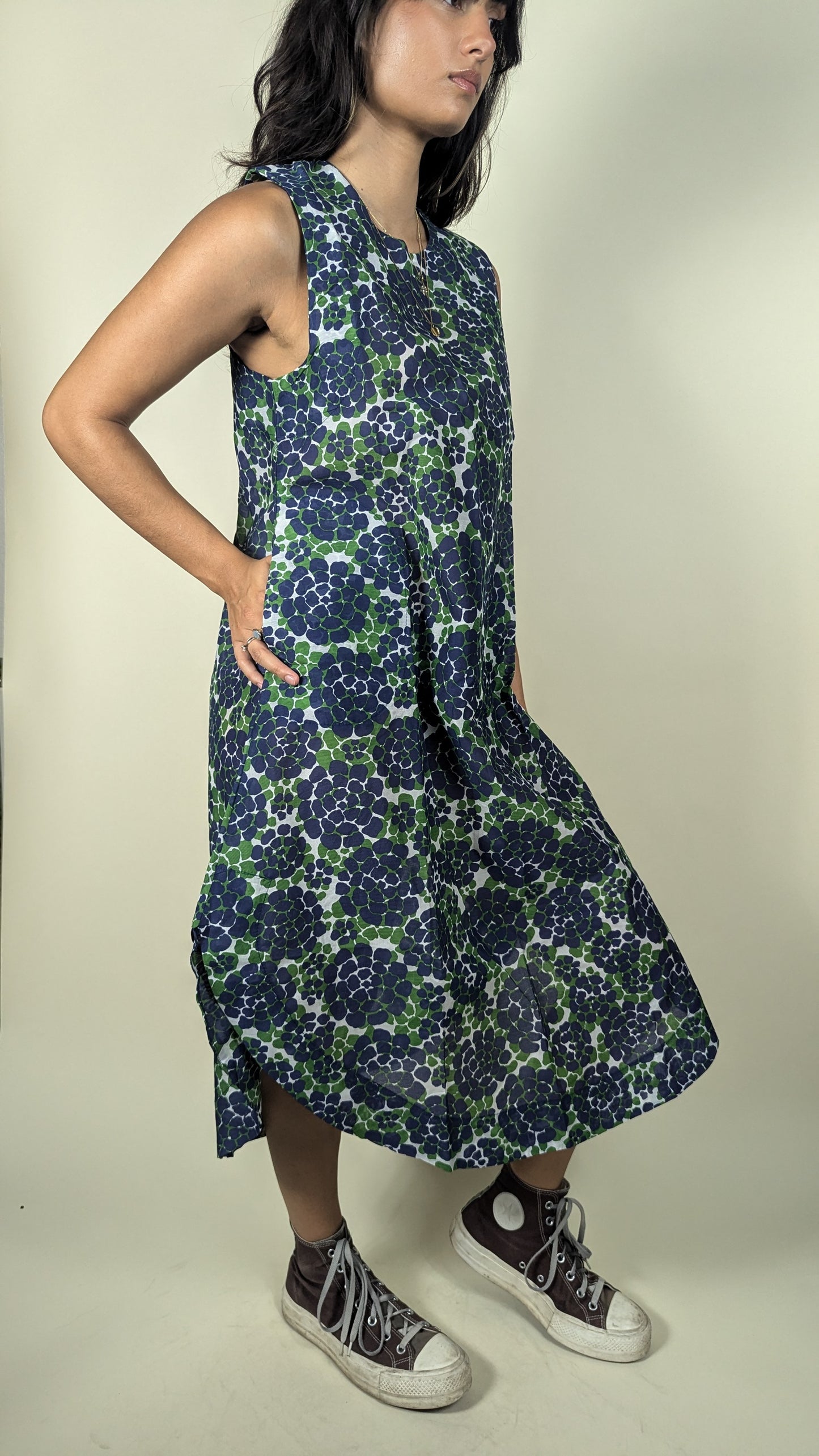 Halfmoon Dress - Navy Floral