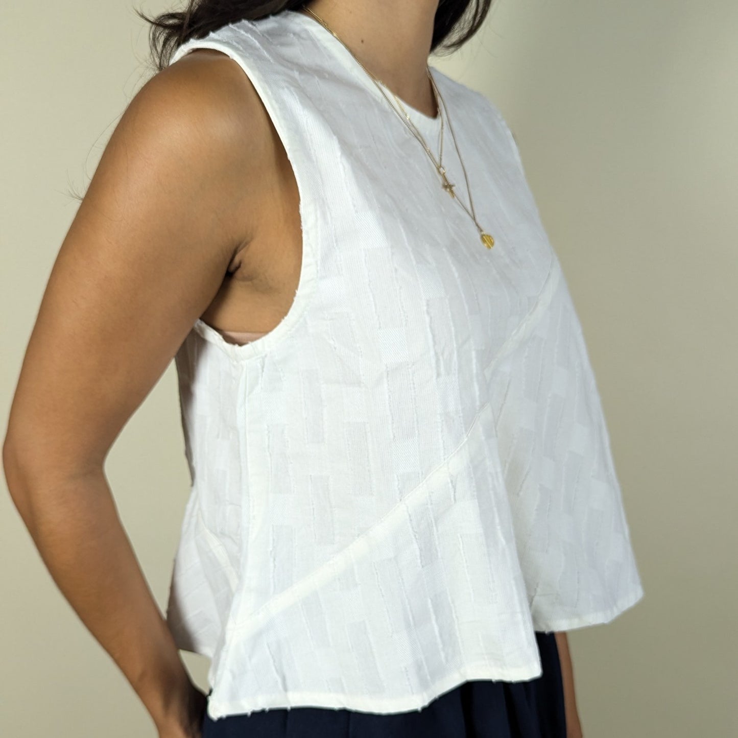 Tahquitz Blouse - White Texture