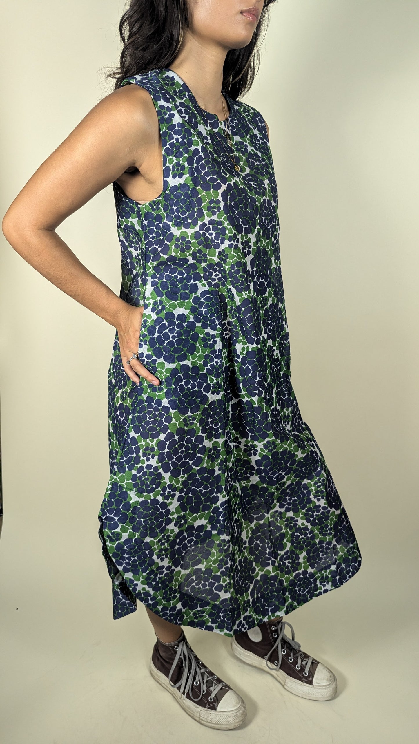 Halfmoon Dress - Navy Floral