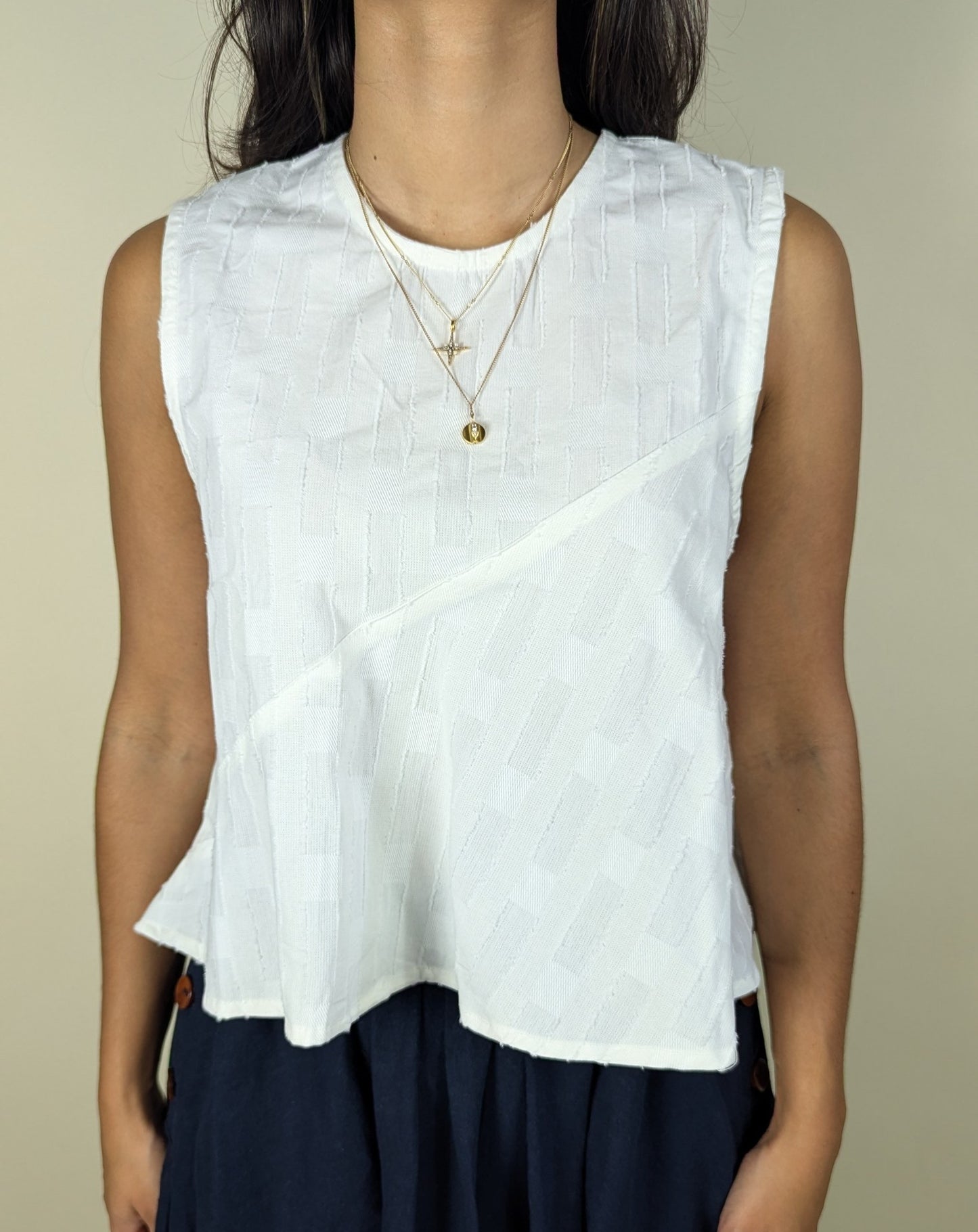 Tahquitz Blouse - White Texture