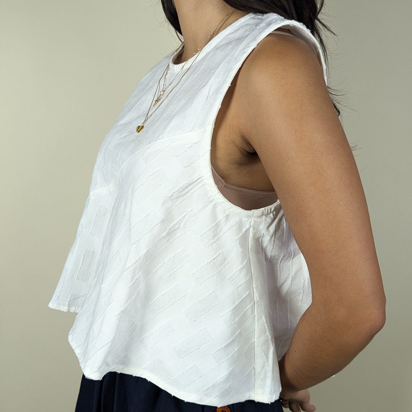 Tahquitz Blouse - White Texture